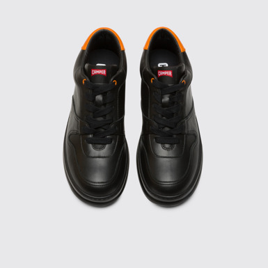 Overhead view of Runner Black ankle boot for men