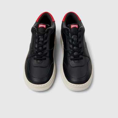 Overhead view of Runner Multicolor Leather Sneaker Boots for Men.