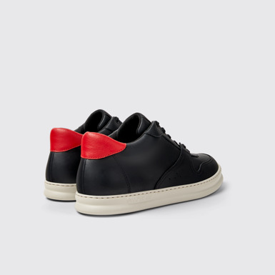 Back view of Runner Multicolor Leather Sneaker Boots for Men.