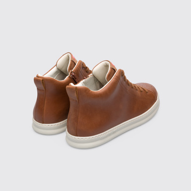 Back view of Runner Men's brown ankle boot