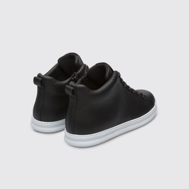 Back view of Runner Black boot for men