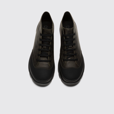 Overhead view of Brutus Greenish-grey ankle boot for men