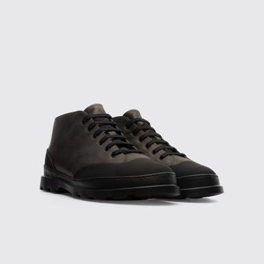 Front view of Brutus Greenish-grey ankle boot for men
