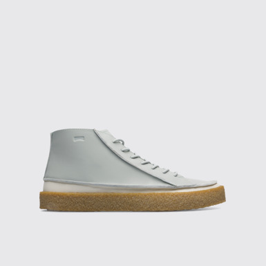 Side view of Bark Men's grey ankle boot