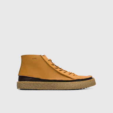 Side view of Bark Men's yellow ankle boot