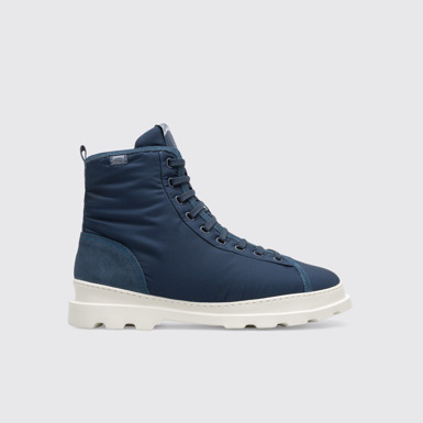 Side view of Brutus Blue lace boot for men