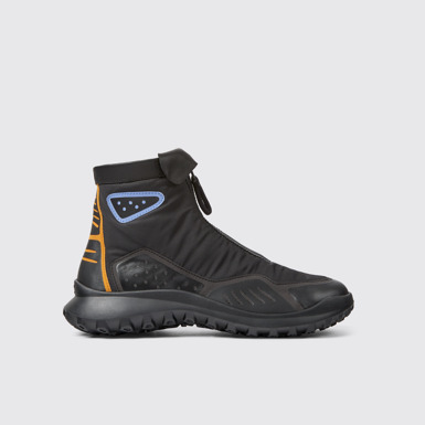 Side view of CRCLR Men's black ankle boots with ePE membrane