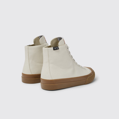Back view of Camaleon White sneaker boots for men