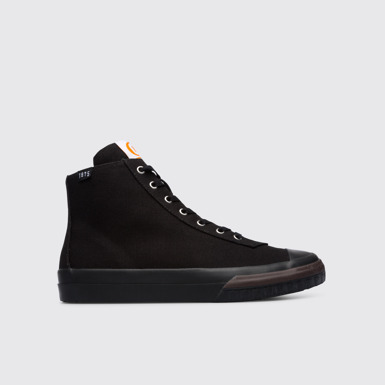 Side view of Camaleon Black sneaker boots for men