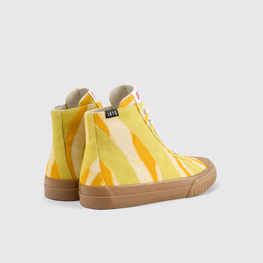 Back view of Camper x EFI Multicolored organic cotton sneakers for men