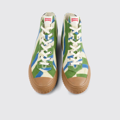 Overhead view of Camper x EFI Multicolored organic cotton sneakers for men