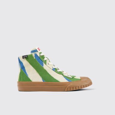 Side view of Camper x EFI Multicolored organic cotton sneakers for men
