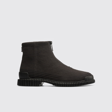 Side view of Pix Black zip boot for men