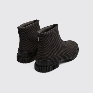 Back view of Pix Black zip boot for men