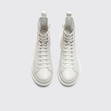 Overhead view of Brutus White boots for men