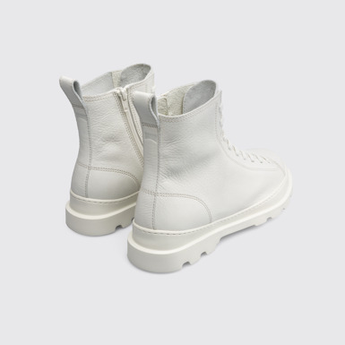 Back view of Brutus White boots for men