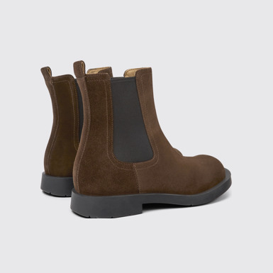 MIL 1978 Botas Chelsea marrones de nobuk para hombre