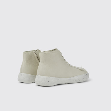 Back view of Peu Stadium White leather ankle boots for men