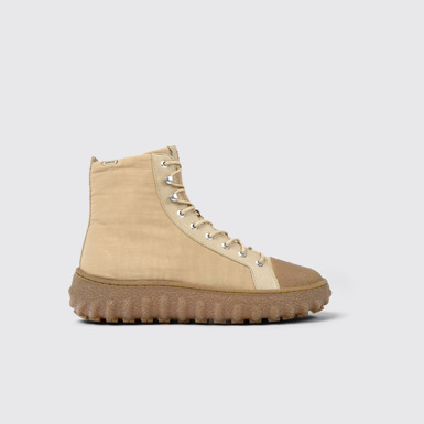 Ground Botines beige de tejido y piel para hombre