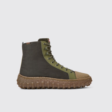 Ground PrimaLoft® Botines gris verdoso de tejido y piel para hombre