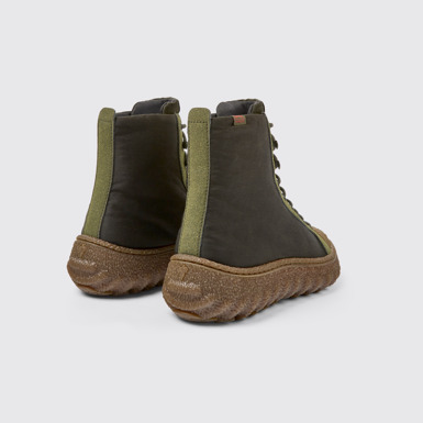 Ground PrimaLoft® Stivaletto da uomo in pelle e tessuto grigio verde