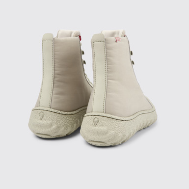 Ground PrimaLoft® Stivaletto uomo in pelle e tessuto grigio chiaro