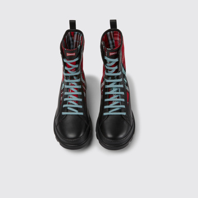 Overhead view of Brutus Multicolor lace-up boots for men