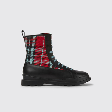 Side view of Brutus Multicolor lace-up boots for men