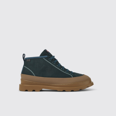 Side view of Brutus Green ankle boots for men