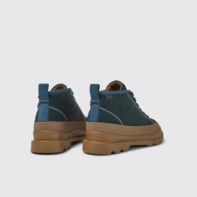 Back view of Brutus Green ankle boots for men