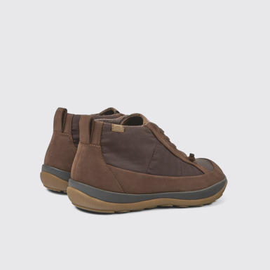 Back view of Peu Pista Brown ankle boots for men