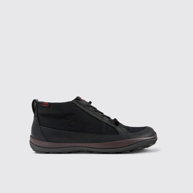 Side view of Peu Pista PrimaLoft® Black ankle boots for men