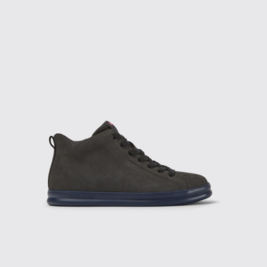 Side view of Runner Dark grey nubuck sneakers