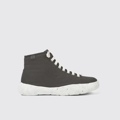 Side view of Peu Stadium Gray ankle boots for men