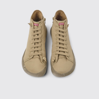 Overhead view of Peu Stadium Beige ankle boots for men