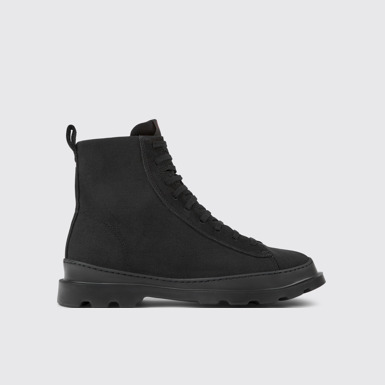 Side view of Brutus Black boots for men