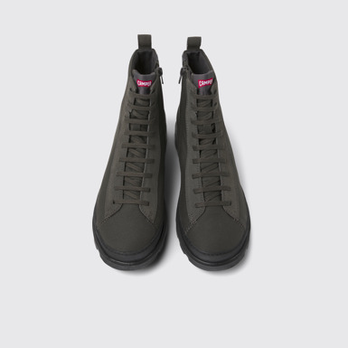 Brutus Botines grises de tejido y nobuk para hombre