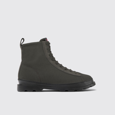 Brutus Botines grises de tejido y nobuk para hombre
