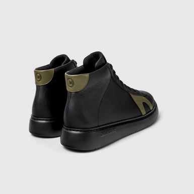 Back view of Runner K21 Multicolor Leather Sneaker Boots for Men.