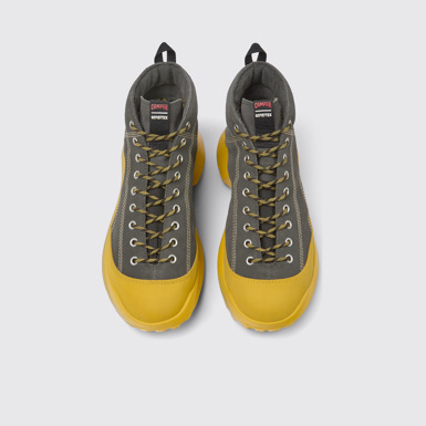 CRCLR Botines grises y amarillos de nobuk para hombre