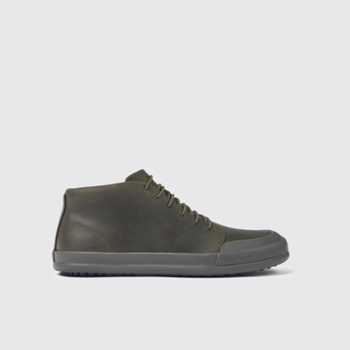 Chasis Botines verde oscuro de piel para hombre