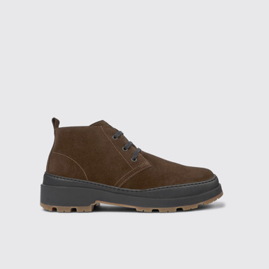 Brutus Trek Botines cafés de nobuk para hombre