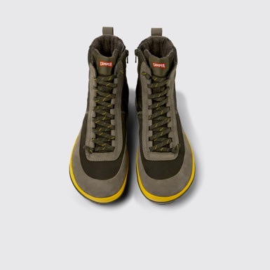 Overhead view of Peu Pista Green boots for men