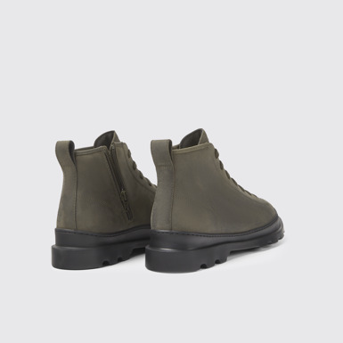Brutus Bottines en nubuck vert foncé pour homme