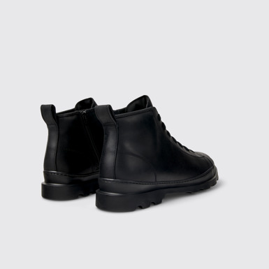 Back view of Brutus Black ankle boot for men