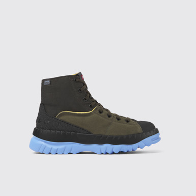 Side view of Teix Green ankle boots for men