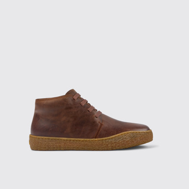 Peu Terreno Zapatos marrones de piel para hombre