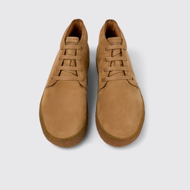 Overhead view of Peu Terreno Brown Nubuck Desert Boot for Men