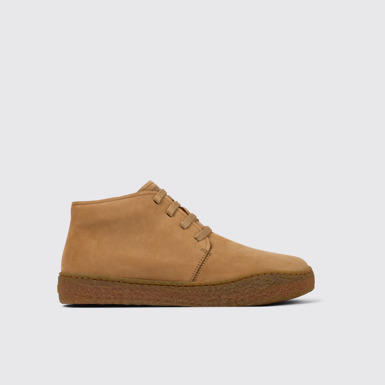 Side view of Peu Terreno Brown Nubuck Desert Boot for Men