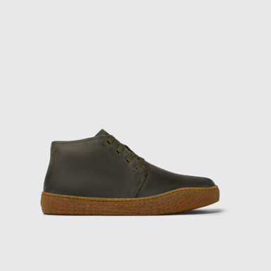 Side view of Peu Terreno Green Nubuck Desert Boot for Men